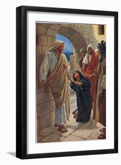 The Woman of Canaan, Illustration from 'Women of the Bible', Published by the Religious Tract…-Harold Copping-Framed Giclee Print