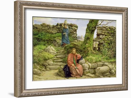 The Woman of Samaria, 1860 (Oil on Panel)-William Dyce-Framed Giclee Print