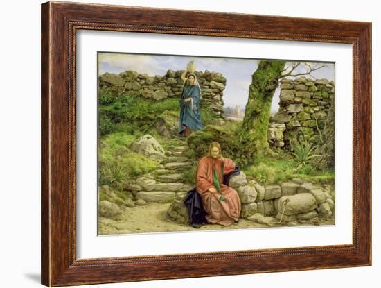 The Woman of Samaria, 1860 (Oil on Panel)-William Dyce-Framed Giclee Print