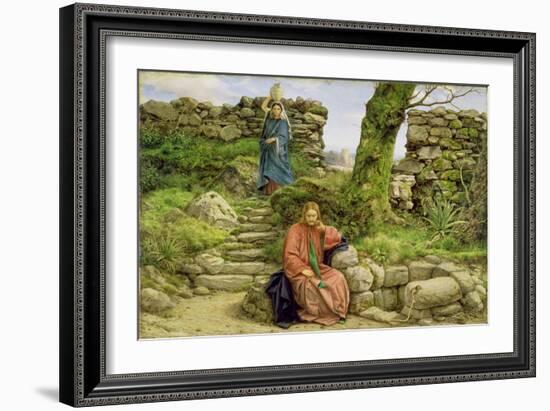 The Woman of Samaria, 1860 (Oil on Panel)-William Dyce-Framed Giclee Print