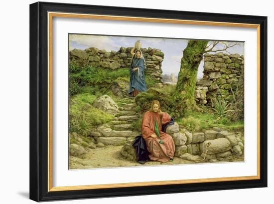 The Woman of Samaria, 1860 (Oil on Panel)-William Dyce-Framed Giclee Print