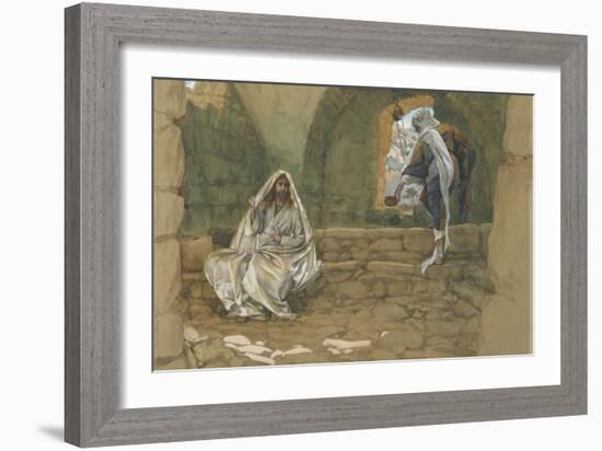 The Woman of Samaria at the Well from 'The Life of Our Lord Jesus Christ'-James Jacques Joseph Tissot-Framed Giclee Print