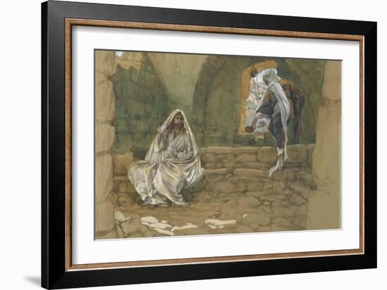 The Woman of Samaria at the Well from 'The Life of Our Lord Jesus Christ'-James Jacques Joseph Tissot-Framed Giclee Print