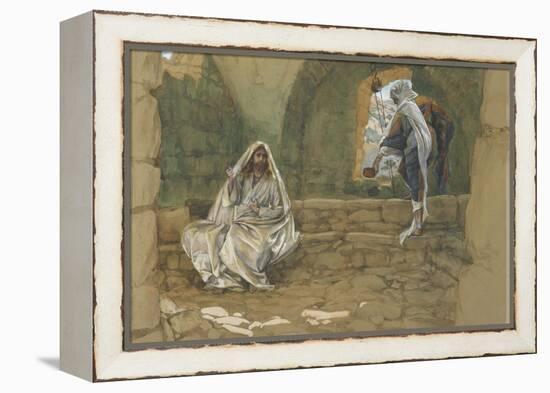 The Woman of Samaria at the Well from 'The Life of Our Lord Jesus Christ'-James Jacques Joseph Tissot-Framed Premier Image Canvas