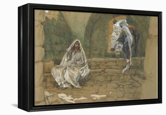 The Woman of Samaria at the Well from 'The Life of Our Lord Jesus Christ'-James Jacques Joseph Tissot-Framed Premier Image Canvas