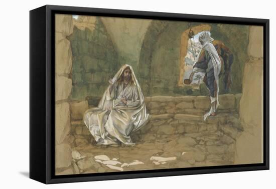 The Woman of Samaria at the Well from 'The Life of Our Lord Jesus Christ'-James Jacques Joseph Tissot-Framed Premier Image Canvas