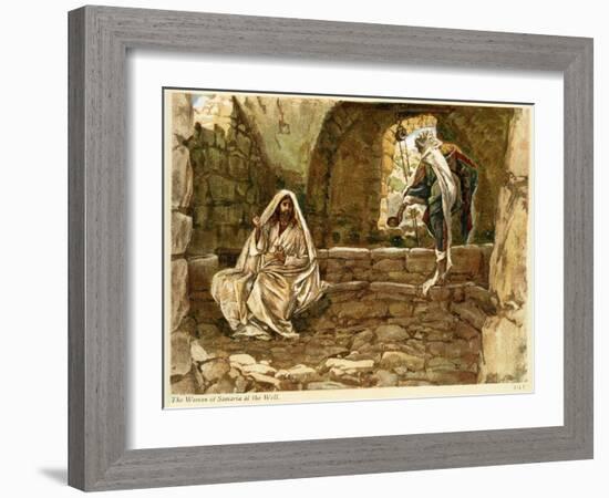 The Woman of Samaria at the Well - St John - Bible-James Jacques Joseph Tissot-Framed Giclee Print