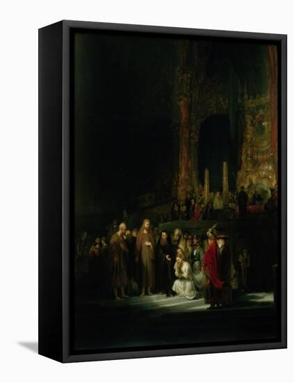 The Woman Taken in Adultery, 1644-Rembrandt van Rijn-Framed Premier Image Canvas