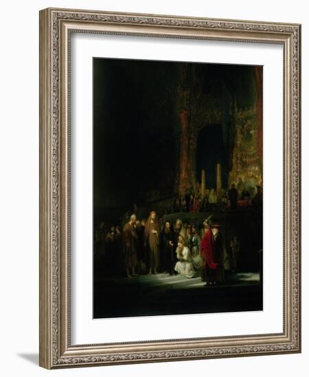 The Woman Taken in Adultery, 1644-Rembrandt van Rijn-Framed Giclee Print