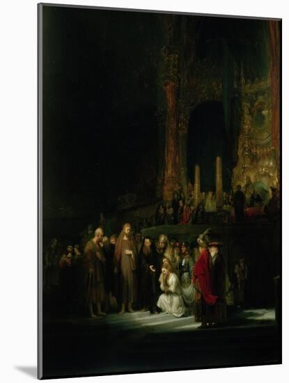 The Woman Taken in Adultery, 1644-Rembrandt van Rijn-Mounted Giclee Print