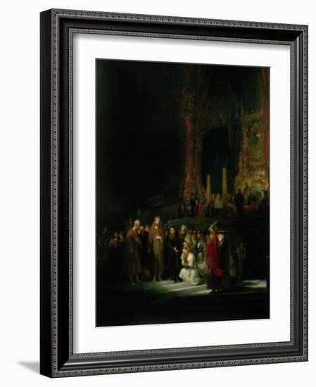 The Woman Taken in Adultery, 1644-Rembrandt van Rijn-Framed Giclee Print