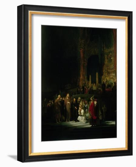 The Woman Taken in Adultery, 1644-Rembrandt van Rijn-Framed Giclee Print