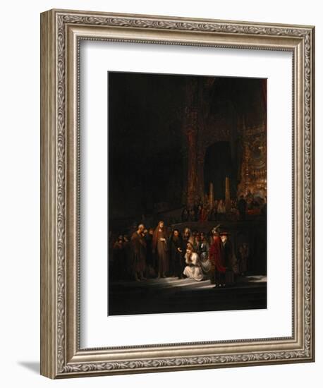 The Woman Taken in Adultery, 1644-Rembrandt van Rijn-Framed Giclee Print