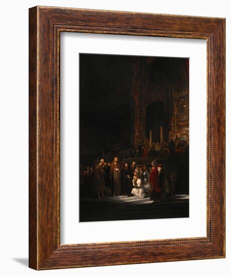 The Woman Taken in Adultery, 1644-Rembrandt van Rijn-Framed Giclee Print