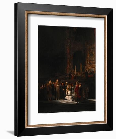 The Woman Taken in Adultery, 1644-Rembrandt van Rijn-Framed Giclee Print