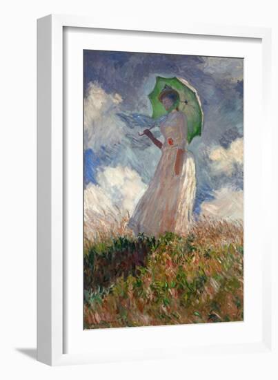 The Woman With a Parasol, 1886-Claude Monet-Framed Giclee Print