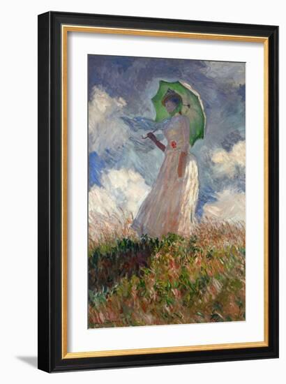 The Woman With a Parasol, 1886-Claude Monet-Framed Giclee Print