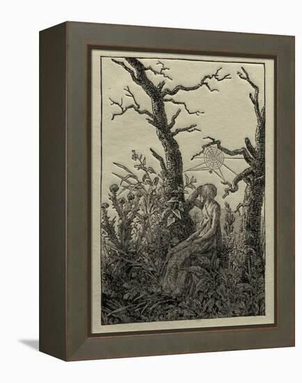 The Woman with the Cobweb Between Bare Trees-Caspar David Friedrich-Framed Premier Image Canvas