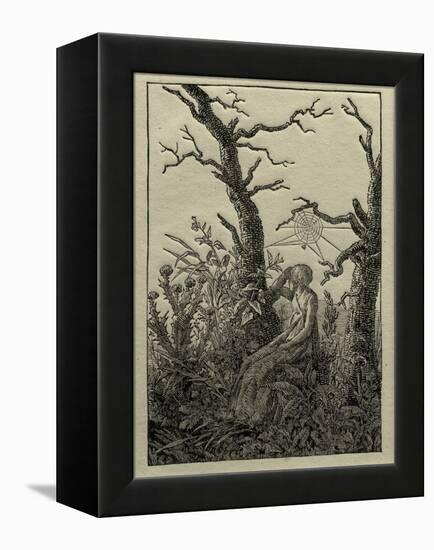 The Woman with the Cobweb Between Bare Trees-Caspar David Friedrich-Framed Premier Image Canvas