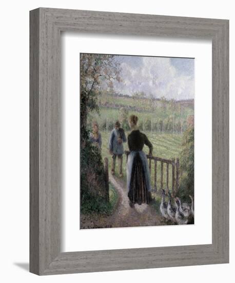 The Woman with the Geese, 1895-Camille Pissarro-Framed Giclee Print