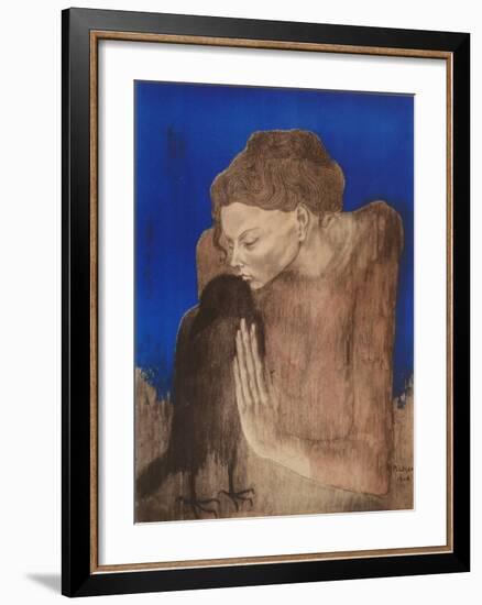 The Woman with the Raven-Pablo Picasso-Framed Collectable Print