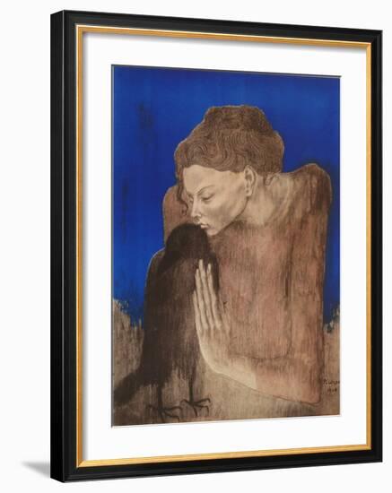 The Woman with the Raven-Pablo Picasso-Framed Collectable Print