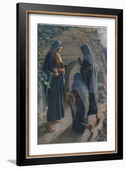 The Women at the Sepulchre, Illustration from 'Women of the Bible', Published by the Religious…-Harold Copping-Framed Giclee Print