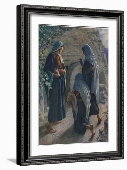 The Women at the Sepulchre, Illustration from 'Women of the Bible', Published by the Religious…-Harold Copping-Framed Giclee Print