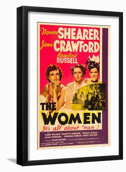 THE WOMEN, from left: Joan Crawford, Norma Shearer, Rosalind Russell, 1939-null-Framed Art Print