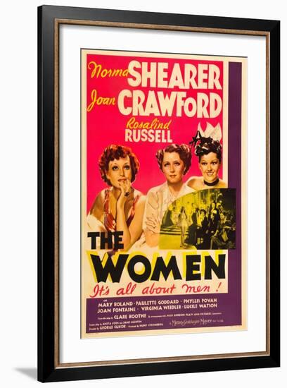 THE WOMEN, from left: Joan Crawford, Norma Shearer, Rosalind Russell, 1939-null-Framed Art Print