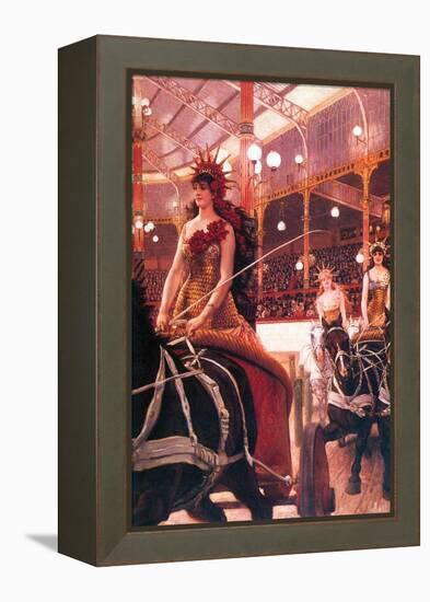 The Women in the Cars-James Tissot-Framed Stretched Canvas