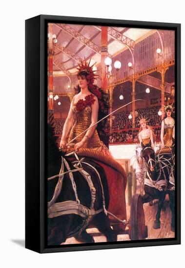 The Women in the Cars-James Tissot-Framed Stretched Canvas