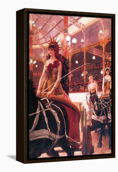 The Women in the Cars-James Tissot-Framed Stretched Canvas