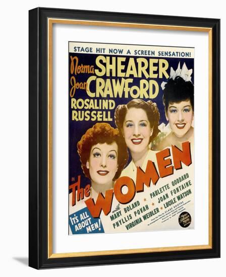 The Women, Joan Crawford, Norma Shearer, Rosalind Russell, 1939-null-Framed Art Print