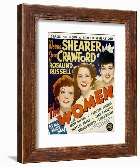 The Women, Joan Crawford, Norma Shearer, Rosalind Russell, 1939-null-Framed Premium Giclee Print