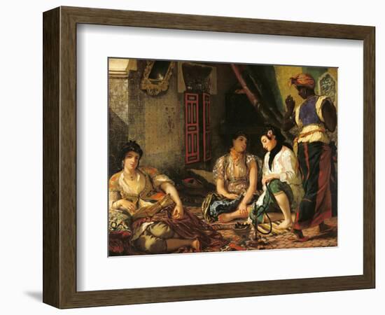 The Women of Algiers in Their Apartment, 1834-Eugene Delacroix-Framed Giclee Print