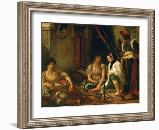 The Women of Algiers (In their Apartment), 1834-Eugene Delacroix-Framed Giclee Print