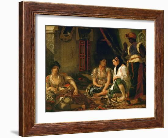 The Women of Algiers (In their Apartment), 1834-Eugene Delacroix-Framed Giclee Print