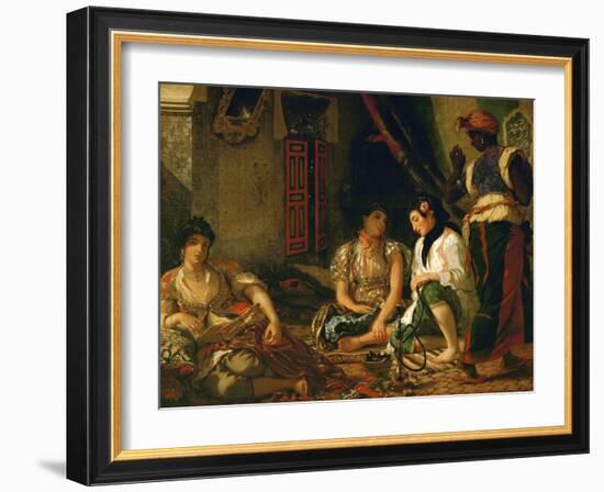 The Women of Algiers (In their Apartment), 1834-Eugene Delacroix-Framed Giclee Print