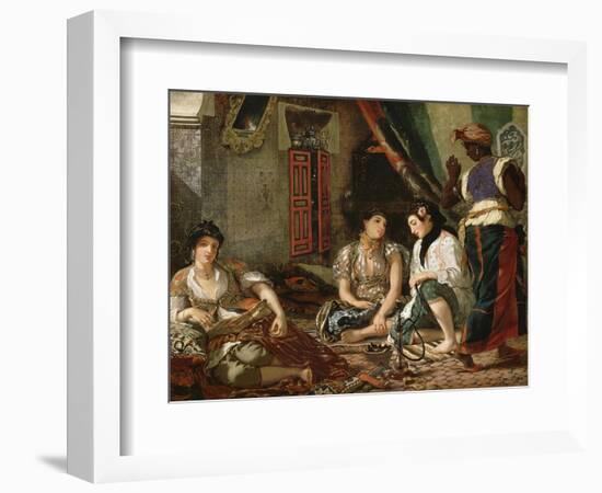 The Women of Algiers in their Apartment, 1834-Eugene Delacroix-Framed Giclee Print