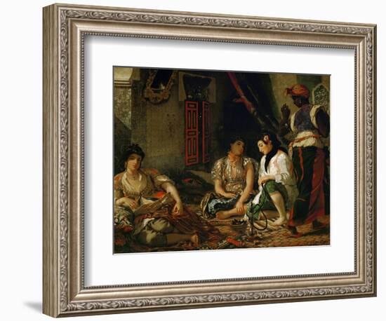 The Women of Algiers in Their Apartment-Eugene Delacroix-Framed Giclee Print