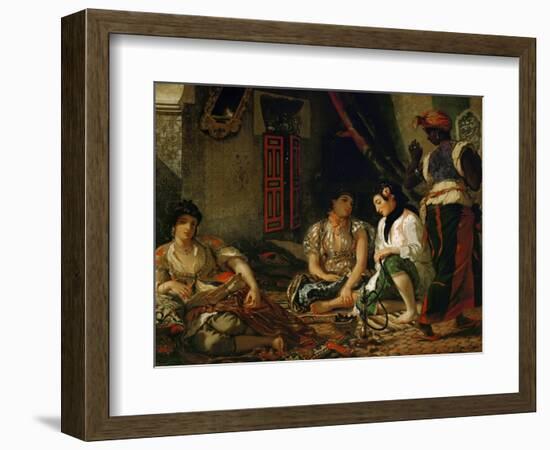 The Women of Algiers in Their Apartment-Eugene Delacroix-Framed Giclee Print