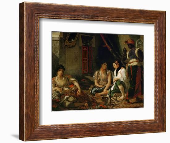 The Women of Algiers in Their Apartment-Eugene Delacroix-Framed Giclee Print