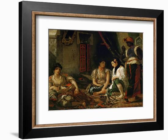 The Women of Algiers in Their Apartment-Eugene Delacroix-Framed Giclee Print