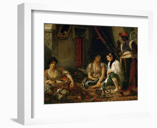 The Women of Algiers in Their Apartment-Eugene Delacroix-Framed Giclee Print