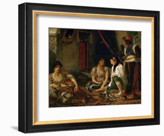 The Women of Algiers in Their Apartment-Eugene Delacroix-Framed Giclee Print