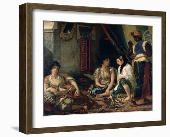 The Women of Algiers in their Apartment-Eugene Delacroix-Framed Giclee Print