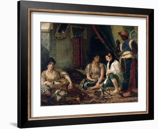 The Women of Algiers in their Apartment-Eugene Delacroix-Framed Giclee Print