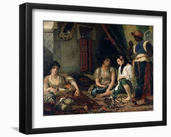 The Women of Algiers in their Apartment-Eugene Delacroix-Framed Giclee Print