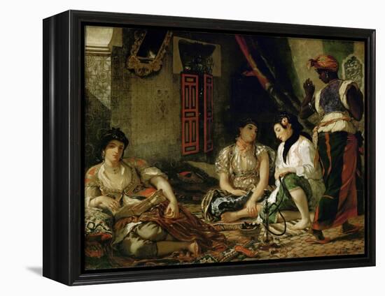 The Women of Algiers in their Apartment-Eugene Delacroix-Framed Premier Image Canvas